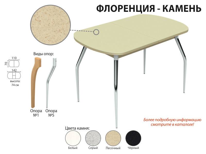 обеденный стол флоренция-камень в Ярославле