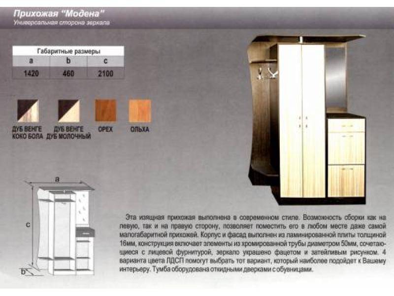 прихожая прямая модена в Ярославле