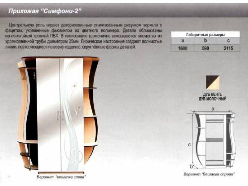 прихожая прямая симфони 2 в Ярославле