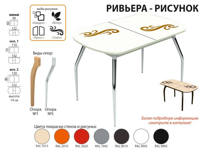 стол обеденный ривьера рисунок в Ярославле