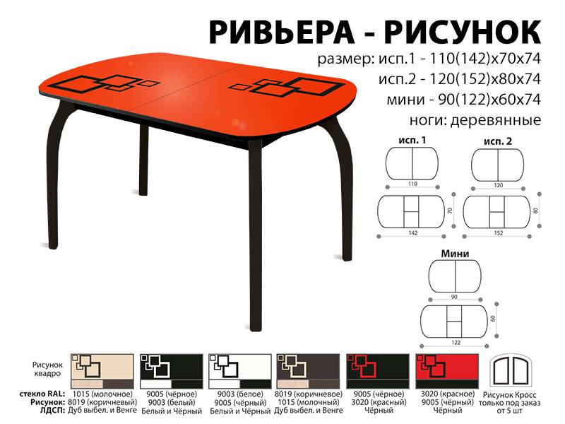 стол обеденный ривьера рисунок в Ярославле