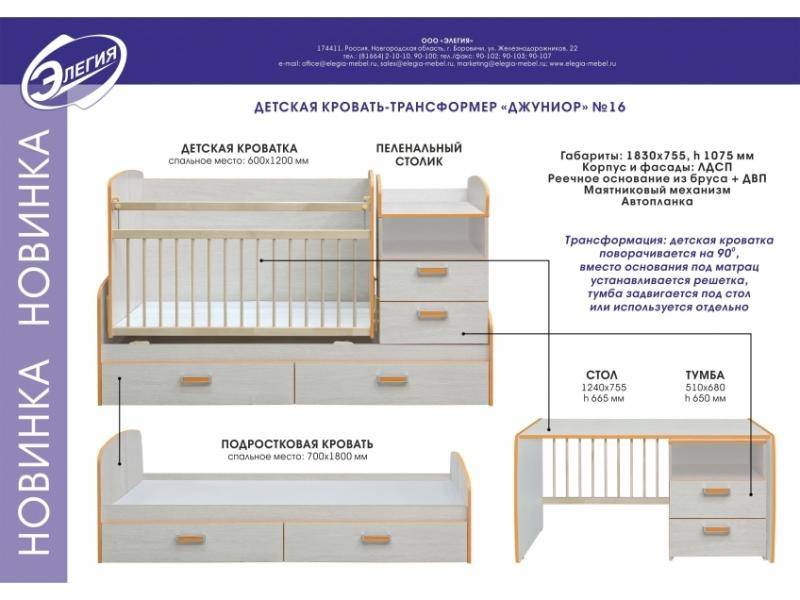 кровать-трансформер джуниор в Ярославле