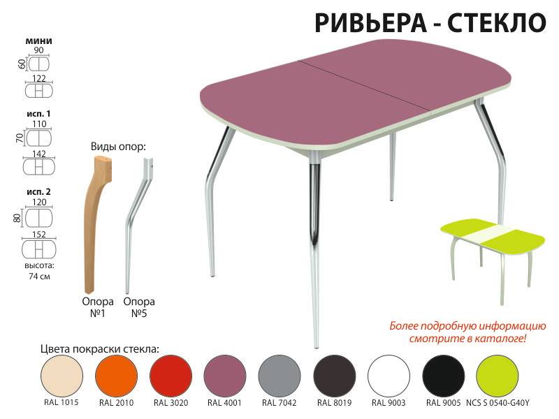 стол обеденный ривьера стекло в Ярославле