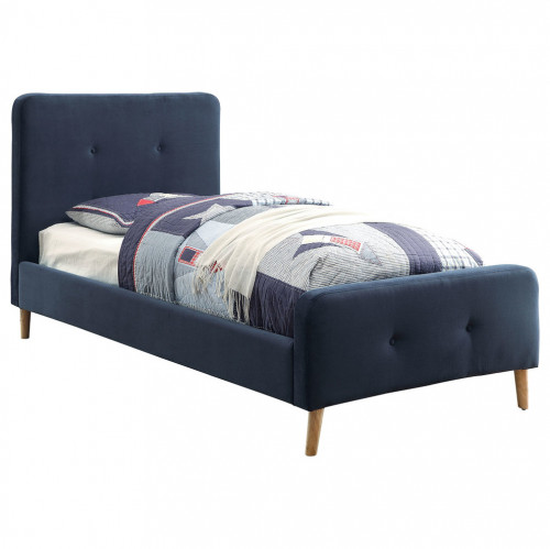 кровать button tufted flannelette navy 140х200 в Ярославле