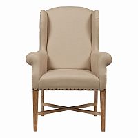 кресло мягкое с ушами french wing chair бежевое в Ярославле