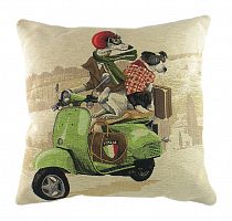 подушка с картинкой scooter dogs green в Ярославле