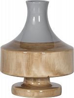 ваза настольная rustic chic vase grey wood в Ярославле