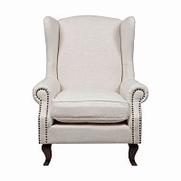 кресло мягкое с ушами белое collins wingback chair в Ярославле