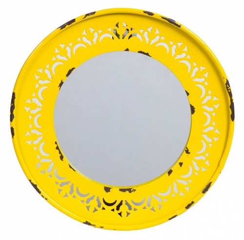 зеркало круглое металлическое желтое fiesta yellow в Ярославле