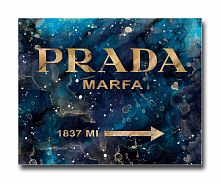 постер prada mafia на синем в золотом a4 в Ярославле