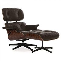 кресло eames style lounge chair палисандр коричневое в Ярославле