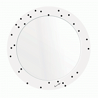 зеркало с рисунком белое круглое черные точки pois в Ярославле