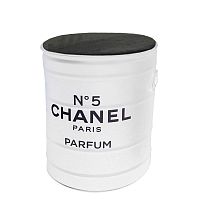 декоративная бочка- пуф chanel №5 white m в Ярославле