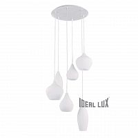 подвесная люстра ideal lux soft sp6 bianco в Ярославле