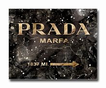 постер prada mafia на чёрном в золотом a3 в Ярославле