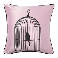 подушка с птичкой в клетке birdie in a cage pink в Ярославле