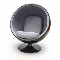 кресло ball chair черно-серое в Ярославле