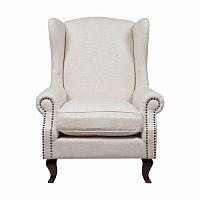 кресло collins wingback chair кремовая ткань в Ярославле