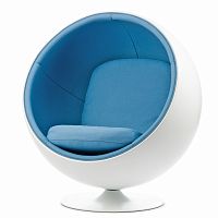 кресло ball chair бело-синее в Ярославле