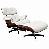 кресло lounge chair & ottoman белое в Ярославле