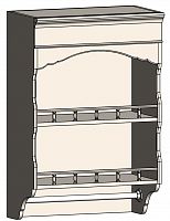 шкаф с полками и фигурным основанием навесной марсель молочно-белый в Ярославле