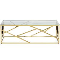 стол журнальный h-bridge gold 120*60*40см золотой в Ярославле