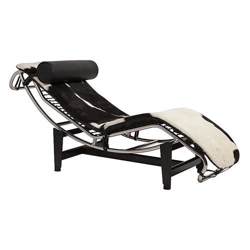 шезлонг chaise longue lc4 черно-белый в Ярославле