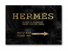 постер hermes без рамки, черный, а4 в Ярославле