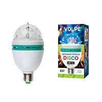 светодиодный светильник-проектор (09839) volpe disko uli-q301 03w/rgb/e27 white в Ярославле