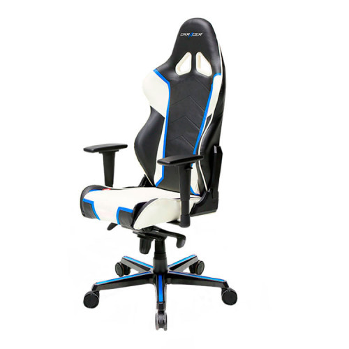 кресло геймерское dxracer racing черно-бело-синее в Ярославле