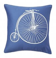 подушка с ретро-велосипедом retro bicycle blue в Ярославле