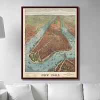 картина: antique map of new york city, 1879г. в Ярославле