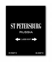 постер st.petersburg а4 (черный) в Ярославле