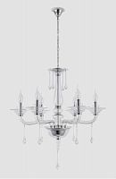 подвесная люстра crystal lux monica sp6 chrome/transparent в Ярославле