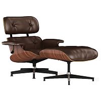 кресло lounge chair & ottoman коричневое в Ярославле