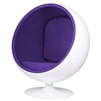 кресло eero ball chair бело-фиолетовое в Ярославле