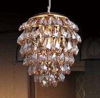 подвесной светильник crystal lux charme sp3+3 led gold/amber в Ярославле