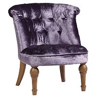 кресло sophie tufted slipper chair вельвет фиолетовое в Ярославле