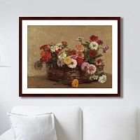 картина: panier de zinnias, 1856г. в Ярославле