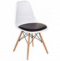 стул деревянный pc-011 белый / черный (eames style) в Ярославле