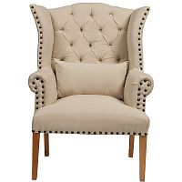 кресло quinn tufted armchair бежевое в Ярославле