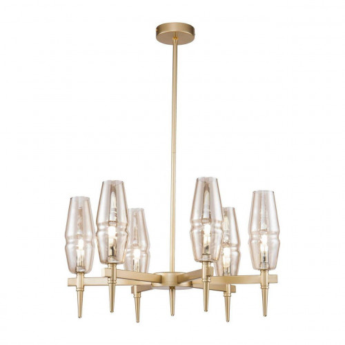 подвесная люстра maytoni lita h002pl-06g янтарная в Ярославле