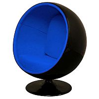 кресло eero ball chair синее с черным в Ярославле