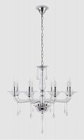 подвесная люстра crystal lux monica sp8 chrome/transparent в Ярославле