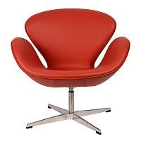 кресло arne jacobsen style swan chair красное в Ярославле