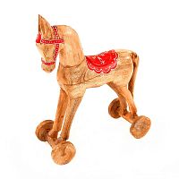 украшение новогоднее лошадка на колесах christmas horse, 40х30х13 см в Ярославле